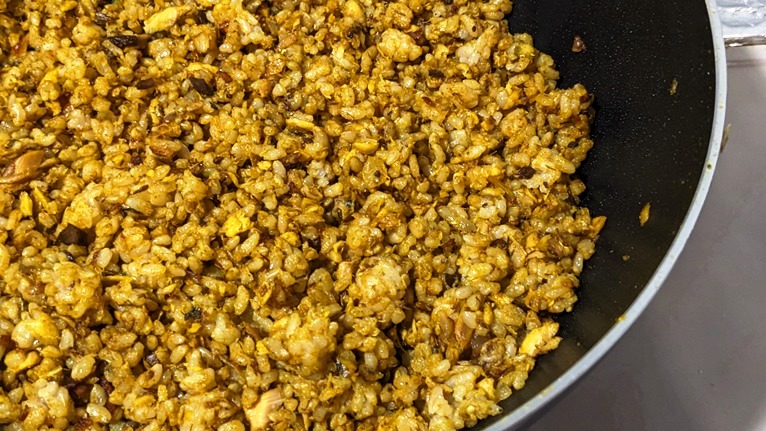 鯖缶スパイスチャーハンのレシピ