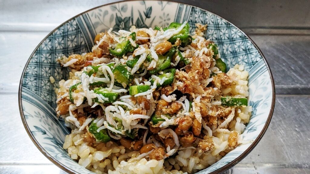 オクラしらす納豆レシピの写真